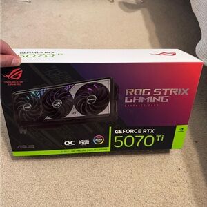 ASUS ROG Strix GeForce RTX 5070 Ti Graphics Card - Black and Green 16GB